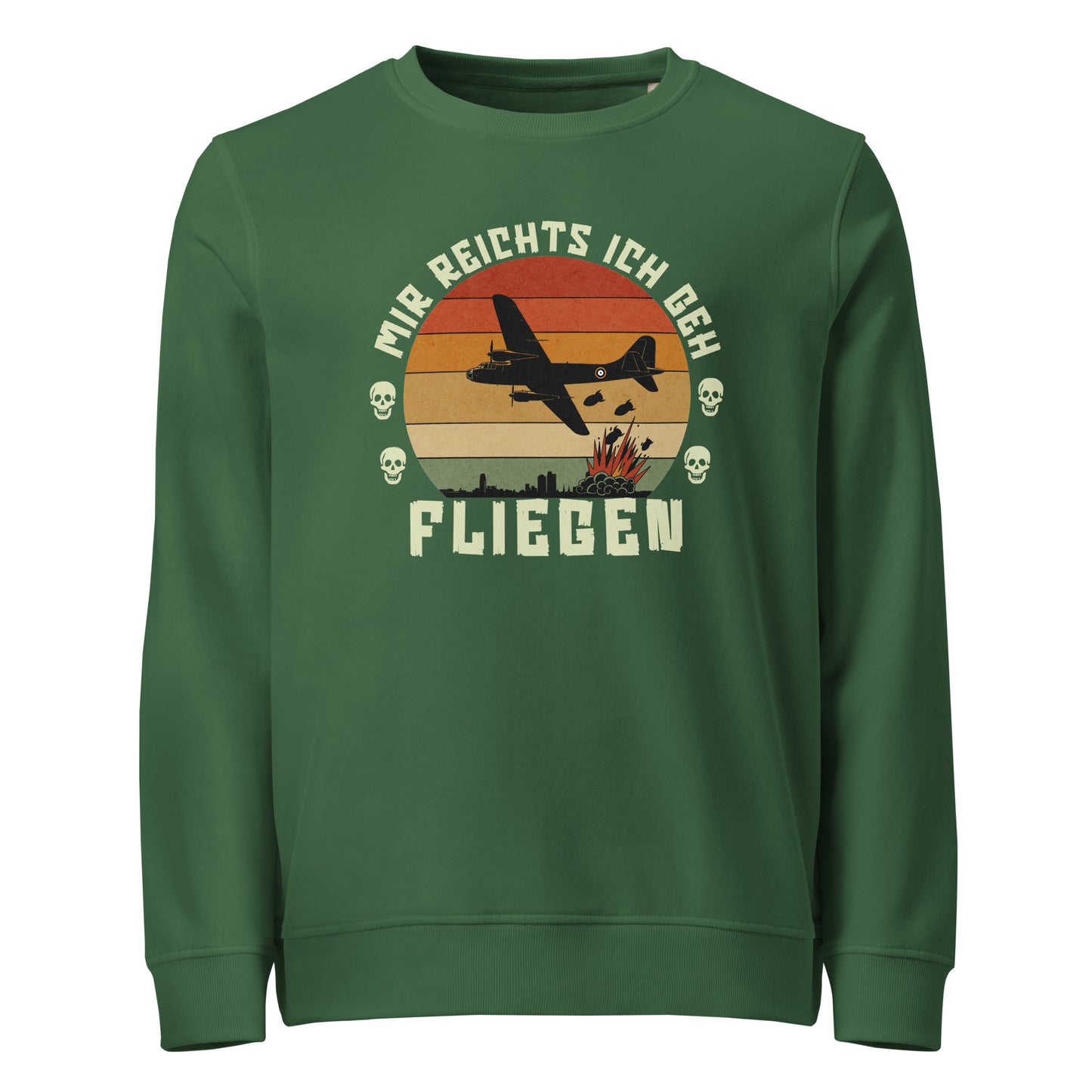 Mir Reichts Ich Geh Fliegen - Basic Sweater von Protest Couture | Bottle Green