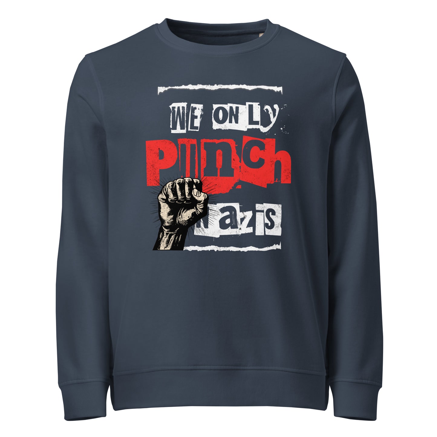 We only punch Nazis - Basic Sweater von Protest Couture | French Navy