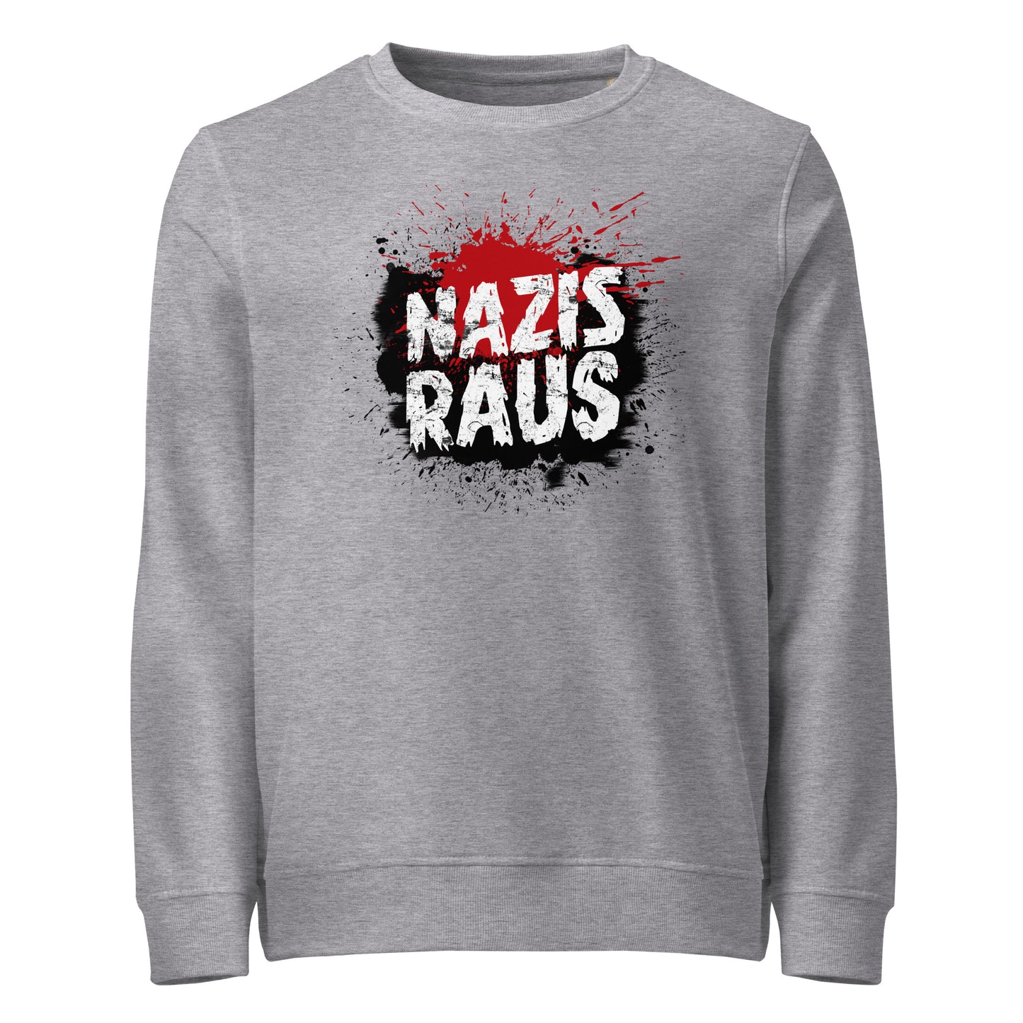 Nazis Raus - Basic Sweater von Protest Couture | Grey Melange
