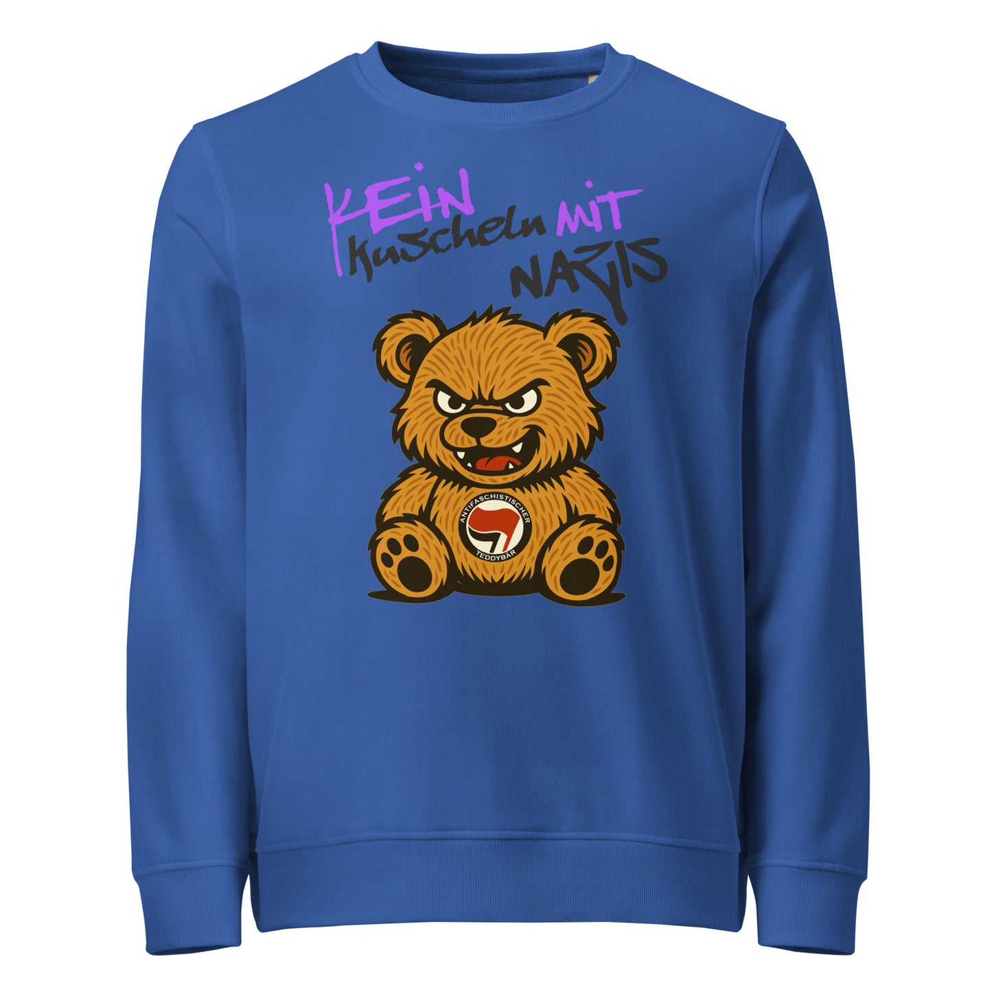 Kein Kuscheln mit Nazis - Basic Sweater von Protest Couture | Royal Blue