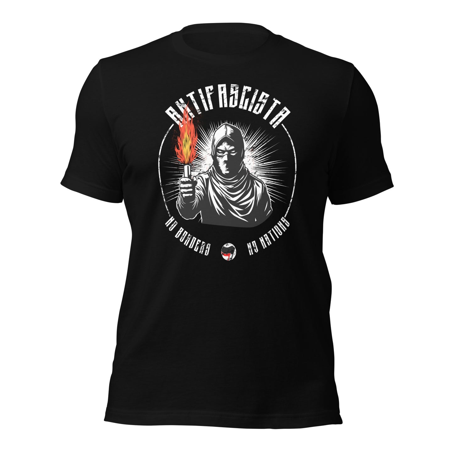 Antifascista (No Borders No Nations) - Retail Fit T-Shirt von Protest Couture | Black