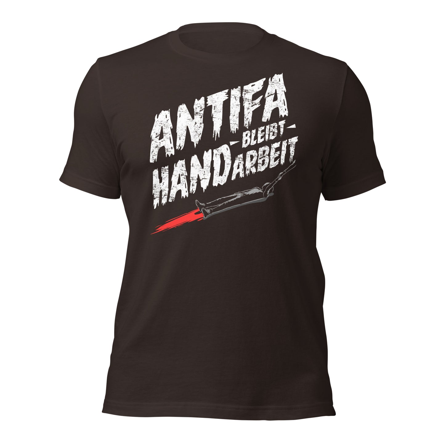 Antifa bleibt Handarbeit - Retail Fit T-Shirt von Protest Couture | Brown