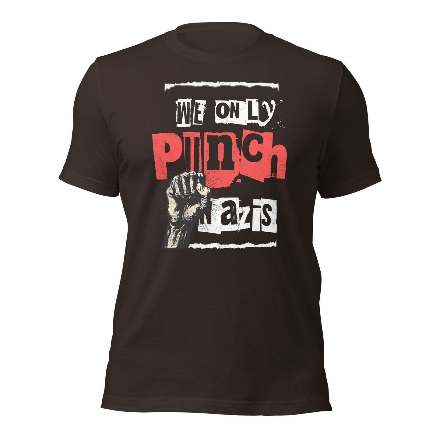 We only punch Nazis - Retail Fit T-Shirt von Protest Couture | Brown