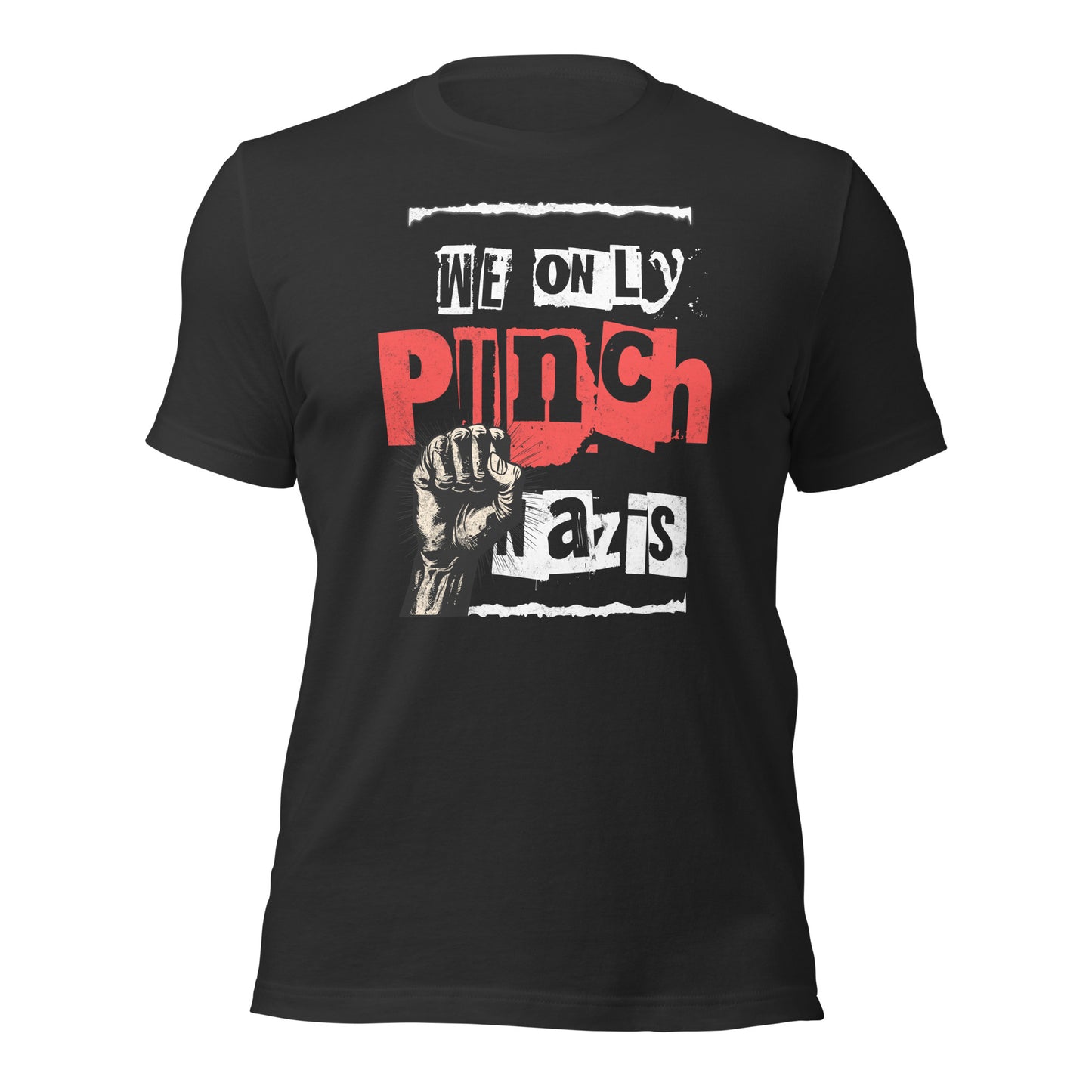 We only punch Nazis - Retail Fit T-Shirt von Protest Couture | Dark Grey