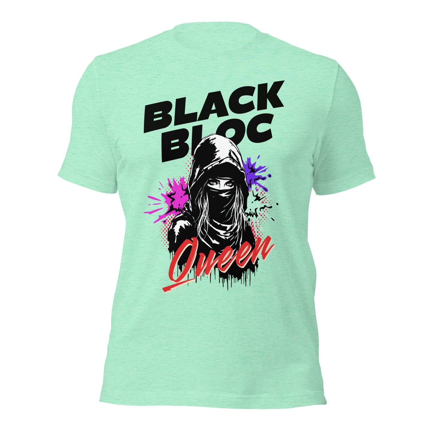 Black Bloc Queen - Retail Fit T-Shirt von Protest Couture | Heather Mint
