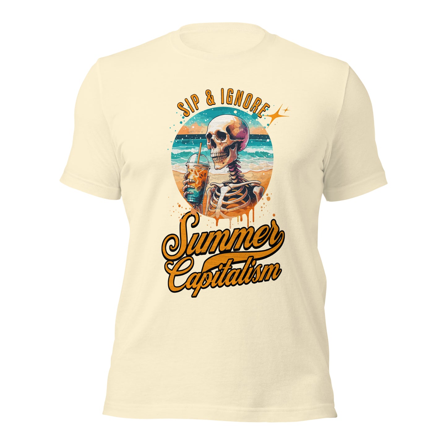 Sip & Ignore ( Summer Capitalism) - Retail Fit T-Shirt von Protest Couture | Natural