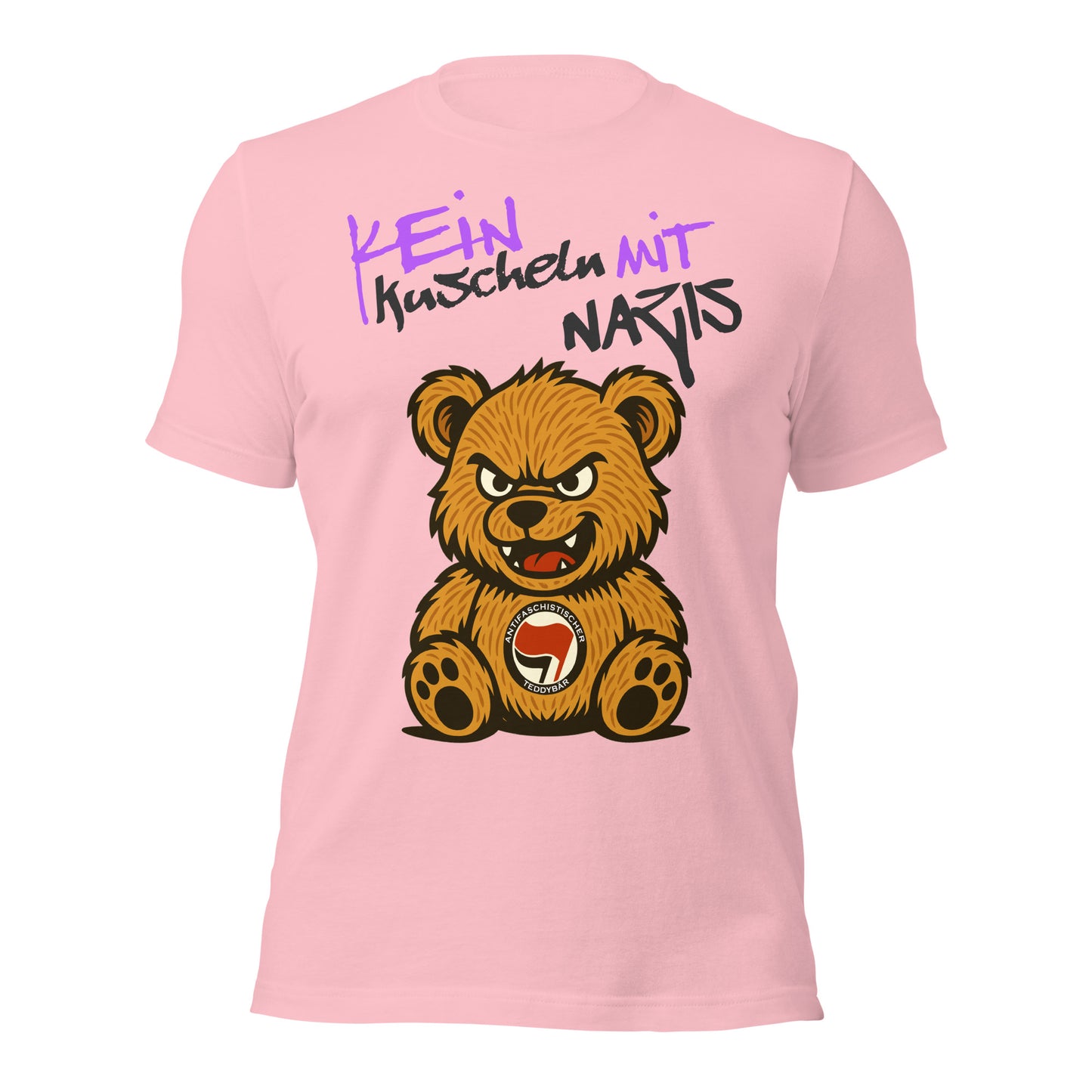 Kein Kuscheln mit Nazis - Retail Fit T-Shirt von Protest Couture | Pink