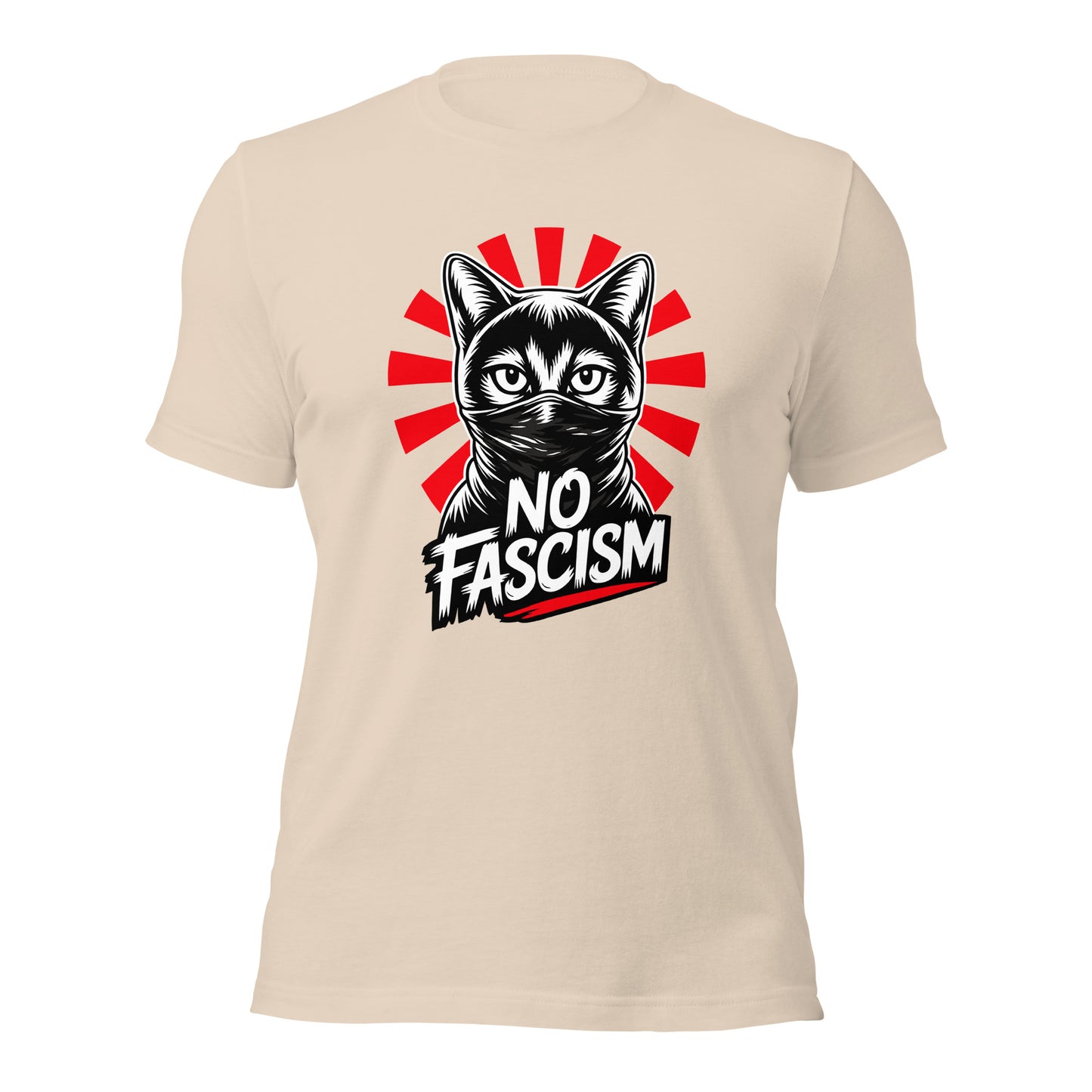 No Fascism Cat - Retail Fit T-Shirt von Protest Couture | Soft Cream