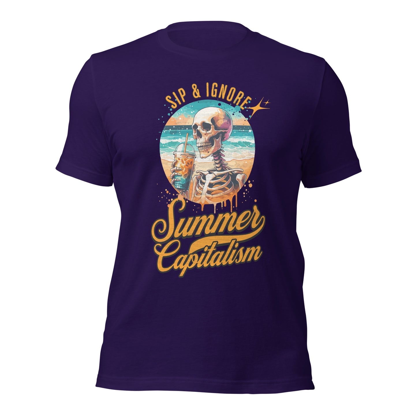 Sip & Ignore ( Summer Capitalism) - Retail Fit T-Shirt von Protest Couture | Team Purple