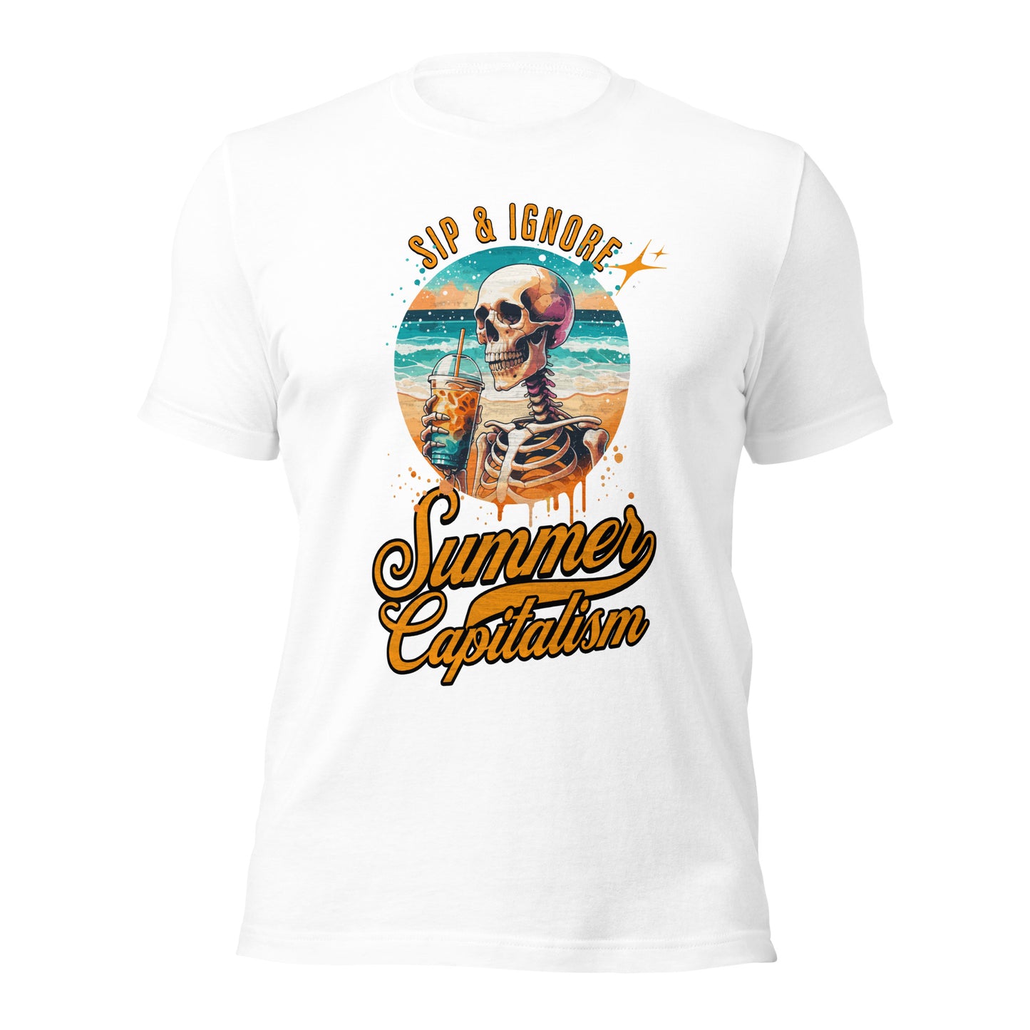 Sip & Ignore ( Summer Capitalism) - Retail Fit T-Shirt von Protest Couture | White