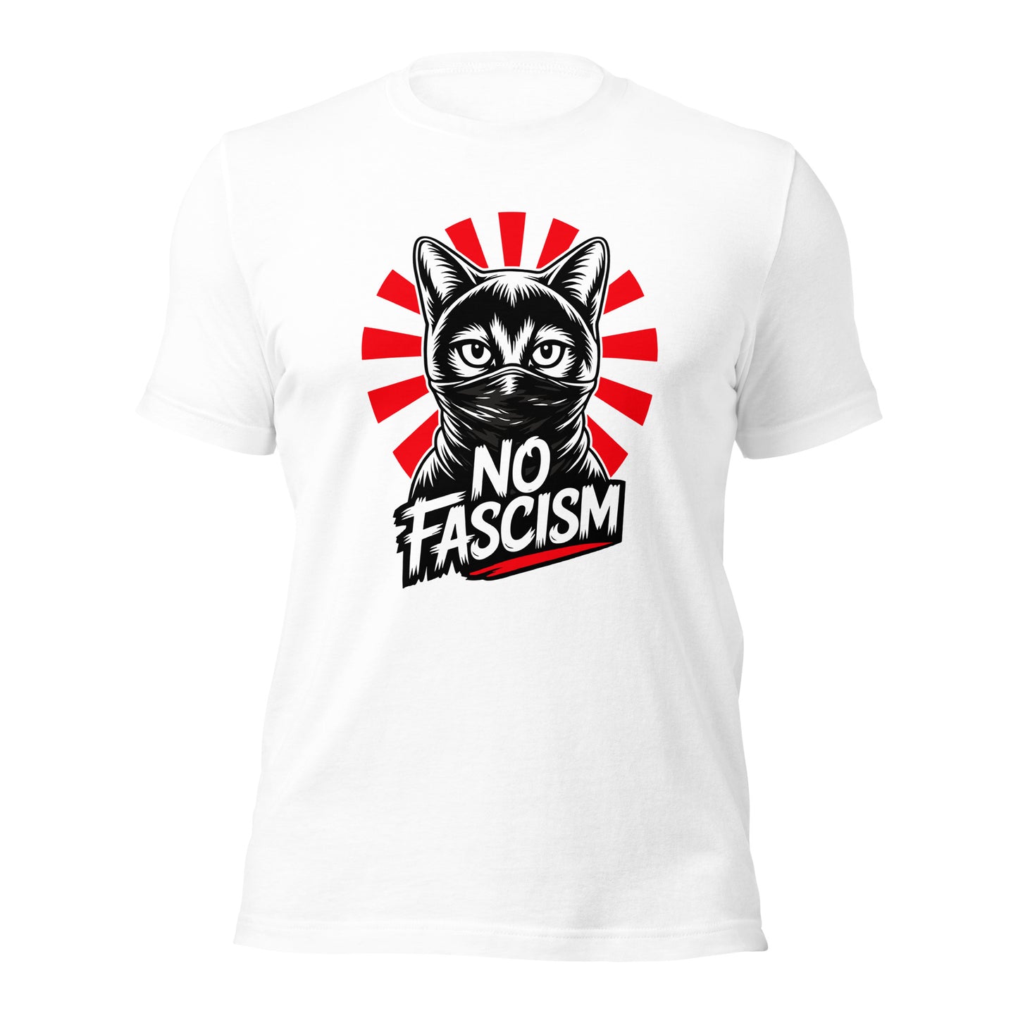 No Fascism Cat - Retail Fit T-Shirt von Protest Couture | White